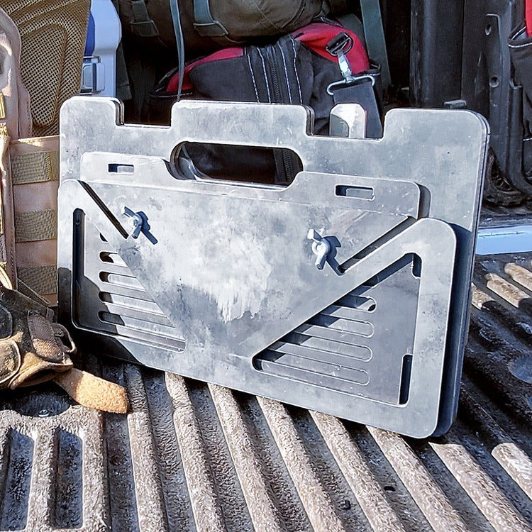Flat Pack Camping Grill And Fire Pit