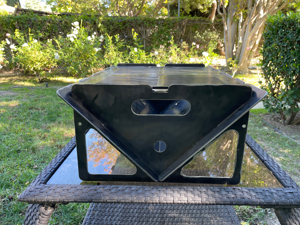 Flat Pack Camping Grill And Fire Pit